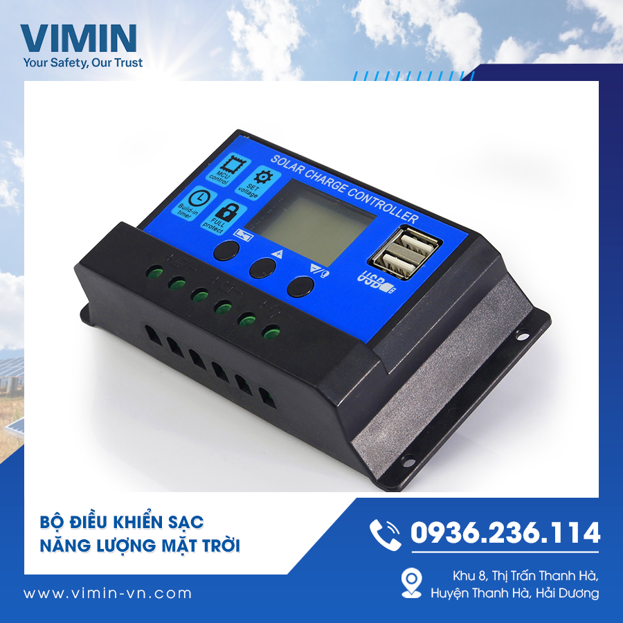 Bộ điều khiển sạc năng lượng mặt trời – Giải pháp tối ưu từ Công ty TNHH Vimin